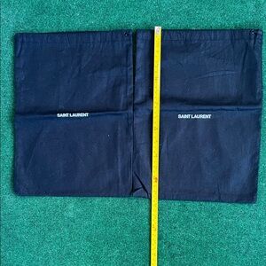 Saint Laurent Black Fabric Dust Bag Pair with White Logo